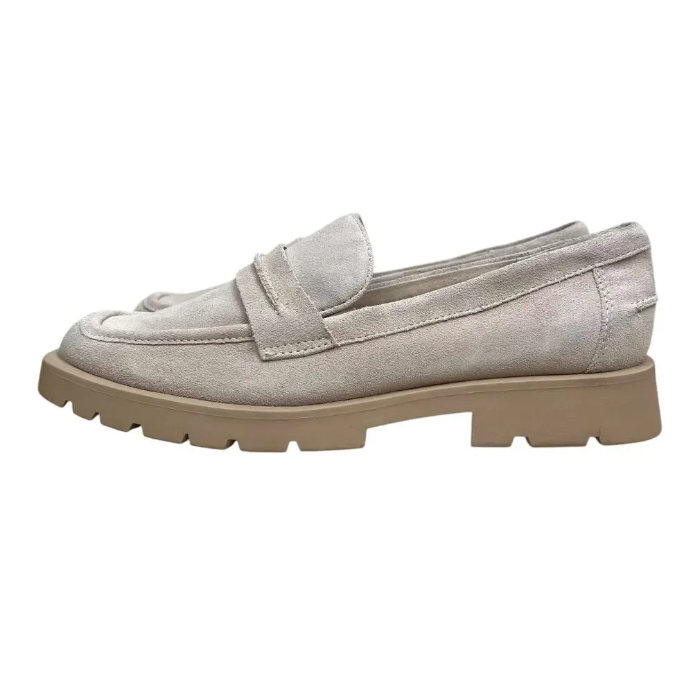 Dolce Vita Womens Penny Loafers Elias Suede‎ Chunky Platform Beige Size 11
